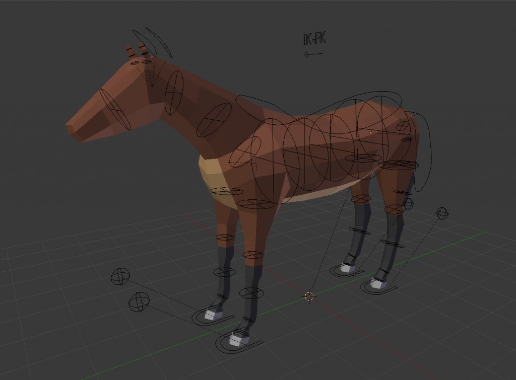 Low Poly Rigged Horse Model for Video Games preview image 2